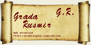 Grada Rusmir vizit kartica